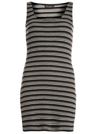 Dorothy Perkins Black And Grey Stripe Longline Top