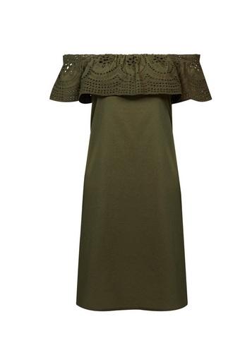 Dorothy Perkins Petite Khaki Bardot Shift Dress