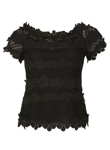 Dorothy Perkins *izabel London Black Short Sleeve Top