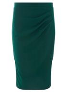 Dorothy Perkins Green Ruched Pencil Skirt