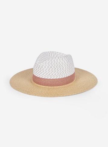 Dorothy Perkins Multi Colour Colour Block Fedora Hat