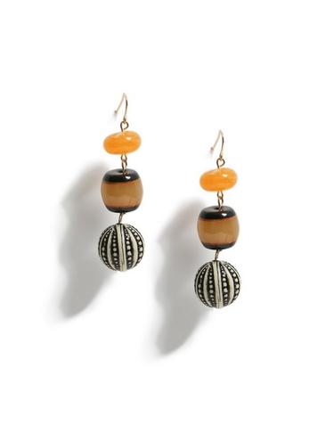 Dorothy Perkins Yellow Beaded Drop Earrings