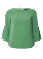 Dorothy Perkins Green Necklace Top