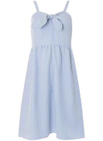 Dorothy Perkins Blue Bow Front Midi Skater Dress