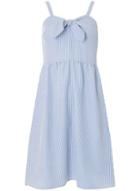 Dorothy Perkins Blue Bow Front Midi Skater Dress