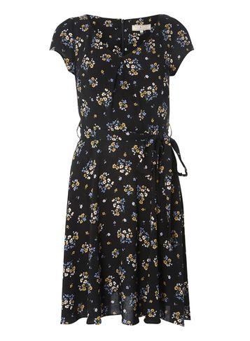 Dorothy Perkins *billie & Blossom Yellow Floral Viscose Skater Dress