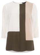 Dorothy Perkins Ivory Colour Block Top