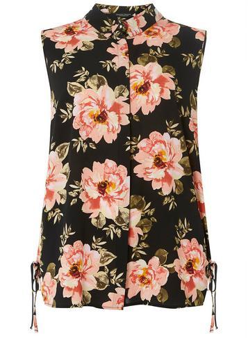 Dorothy Perkins *dp Curve Black Floral Print Shirt