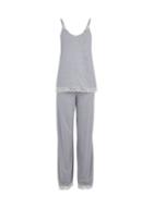 Dorothy Perkins *tall Grey Lace Trouser Pyjama Set