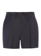 Dorothy Perkins Navy Spot Tie Waist Shorts