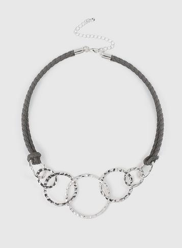 Dorothy Perkins Grey Link Colour Necklace