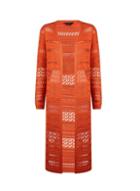 Dorothy Perkins Rust Crochet Maxi Cardigan