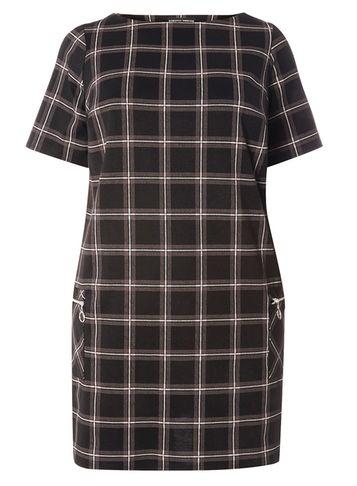 Dorothy Perkins Dp Curve Navy Check Shift Dress