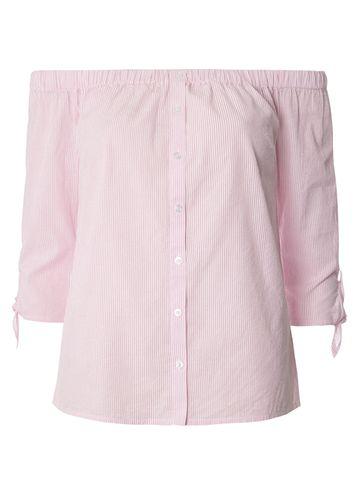 Dorothy Perkins Pink Stripe Button Bardot Top