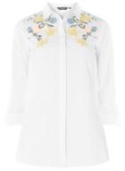 Dorothy Perkins Tall Ivory Tropical Embroider Shirt