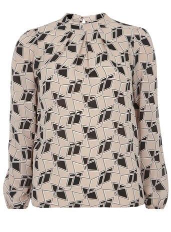 Dorothy Perkins Black/stone Diamond Geo Top.