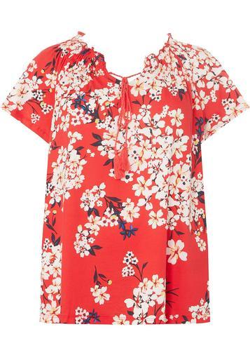Dorothy Perkins Dp Curve Red Blossom Gypsy Top