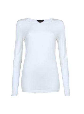 Dorothy Perkins *tall White Long Sleeve Top