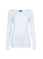 Dorothy Perkins *tall White Long Sleeve Top