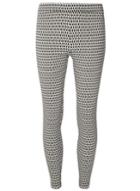 Dorothy Perkins Grey Column Geometric Bengaline Trousers