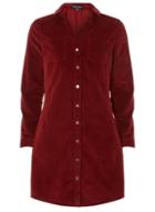 Dorothy Perkins Berry Red Cord Shirt Dress
