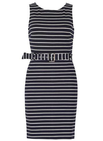 Dorothy Perkins *izabel London Navy Sleeveless Bodycon Dress