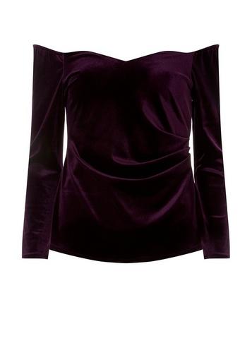 Dorothy Perkins *showcase Petite Purple Sweetheart Top