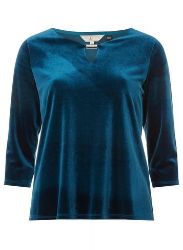 Dorothy Perkins *billie & Blossom Petite Teal Velour Blouse