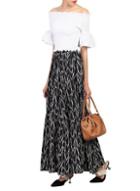 *jolie Moi Black Pattern Maxi Skirt
