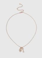 Dorothy Perkins Rose Gold Lock And Key Ditsy Necklace