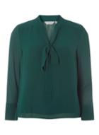 Dorothy Perkins Petite Green Pussybow Blouse