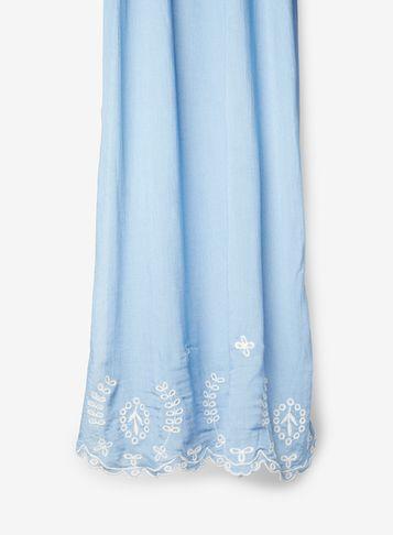 Dorothy Perkins Blue Embroidered Border Scarf
