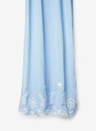 Dorothy Perkins Blue Embroidered Border Scarf