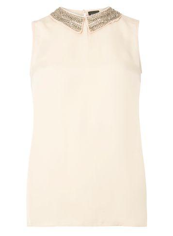 Dorothy Perkins *vila Blush Embroidered Blouse