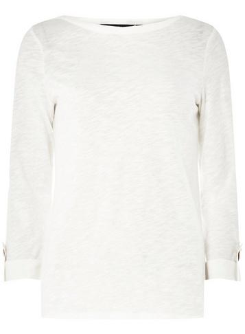 Dorothy Perkins White Slub Top