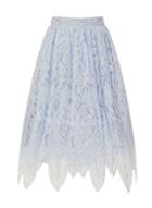 Dorothy Perkins *chi Chi London Blue Lace Detail Midi Skirt