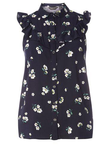 Dorothy Perkins Navy Ditsy Sleeveless Top
