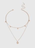 Dorothy Perkins Gold Disc And Coin Multi Row Choker Necklace