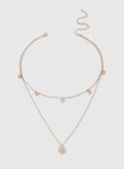 Dorothy Perkins Gold Disc And Coin Multi Row Choker Necklace