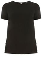 Dorothy Perkins Black Side Button Top