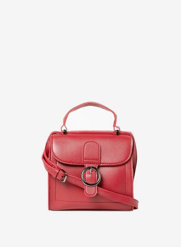 Dorothy Perkins Red Top Handle Buckle Cross Body