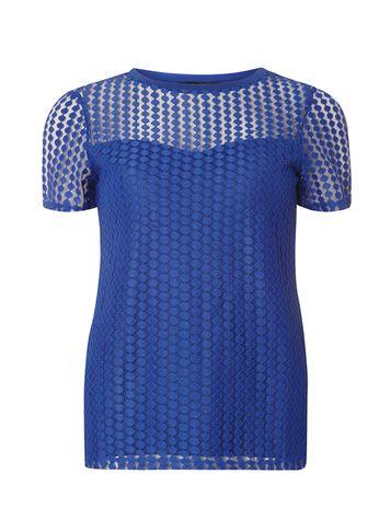 Dorothy Perkins Cobalt Spot Mesh Lace T-shirt