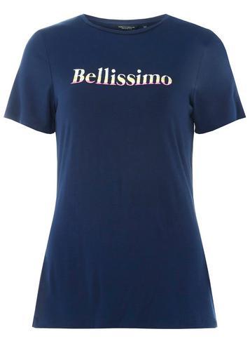 Dorothy Perkins Navy 'bellissismo' Motif T-shirt
