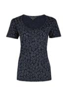 Dorothy Perkins Navy Leopard Puff Print T-shirt