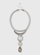 Dorothy Perkins Silver Double Disc Drop Necklace