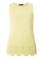 Dorothy Perkins Lemon Geo Lace Shell