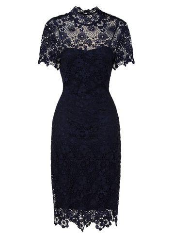 Dorothy Perkins *paper Dolls Navy Daisy Crochet Dress