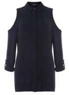 Dorothy Perkins Navy Cold Shoulder Shirt