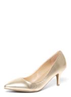 Dorothy Perkins Gold 'dakota' Low Heel Court Shoes
