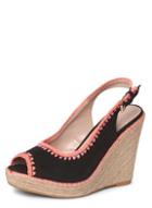 Dorothy Perkins Black 'riz' Sling Back Wedge Sandals